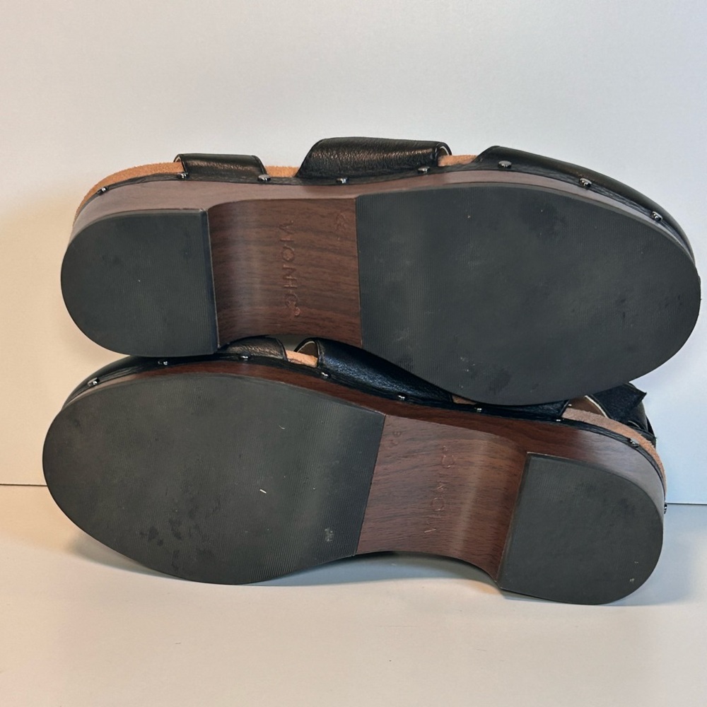 Vionic Faye Clog Size 7 Leather T-Strap Comfort Arch Support EUC - Picture 3 of 9
